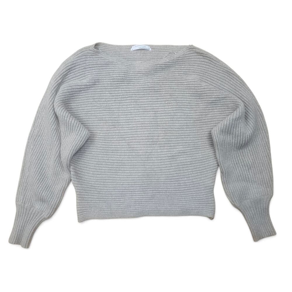 ANTHROPOLOGIE by Anthropologie Rib Knit Sweater Women's M Cropped Balloon Sleeve